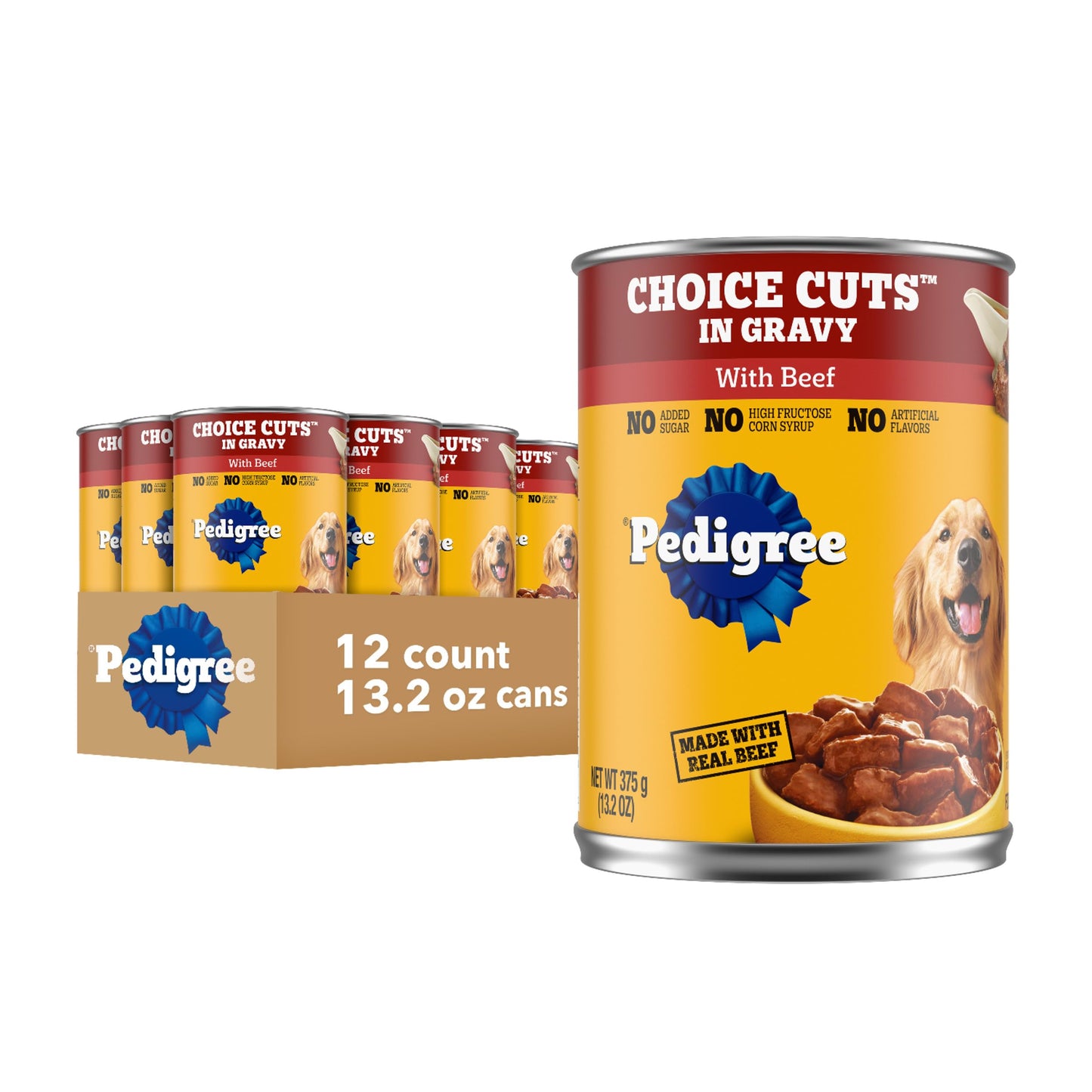HOTPedigree Choice Cuts Wet Dog Food, Beef & Country Stew, 13.2 oz, 12 Count