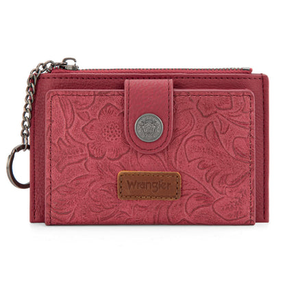 HOTMontana West X Wrangler Small Womens Wallet Slim Credit Card Holder Minimalist Brown Keychain Wallet Compact Western Card Organizers