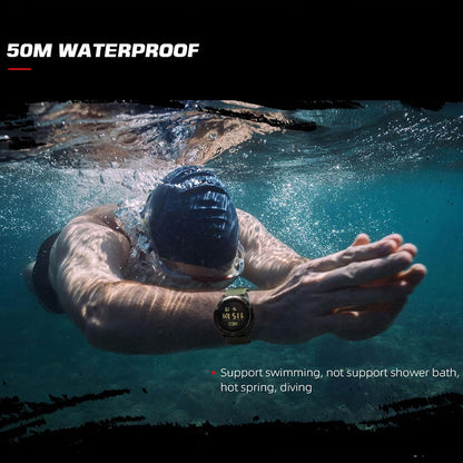 HOTDIDITIME Tactical Watches for Men, Military Watches for Men, Waterproof 164FT, Fitness Watch, Mens Digital Watches with Compass, Metronome, Pedometer, Lightweight Breathable Nylon Watch