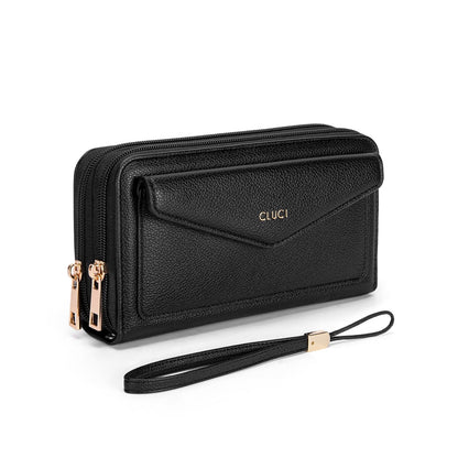 HOTCLUCI Wallet Women Capacity Wristlet Purse for Women Long Ladies Wallet RFID Blocking Multi Credit Card Holder