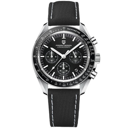 HOTHaiQin Pagani Design 1701 V6 Moon Wristwatch Homage Men's Quartz Chronograph Watches VK63 Movement Stianless Steel Construction 100M Waterproof Fashion Sport Watch