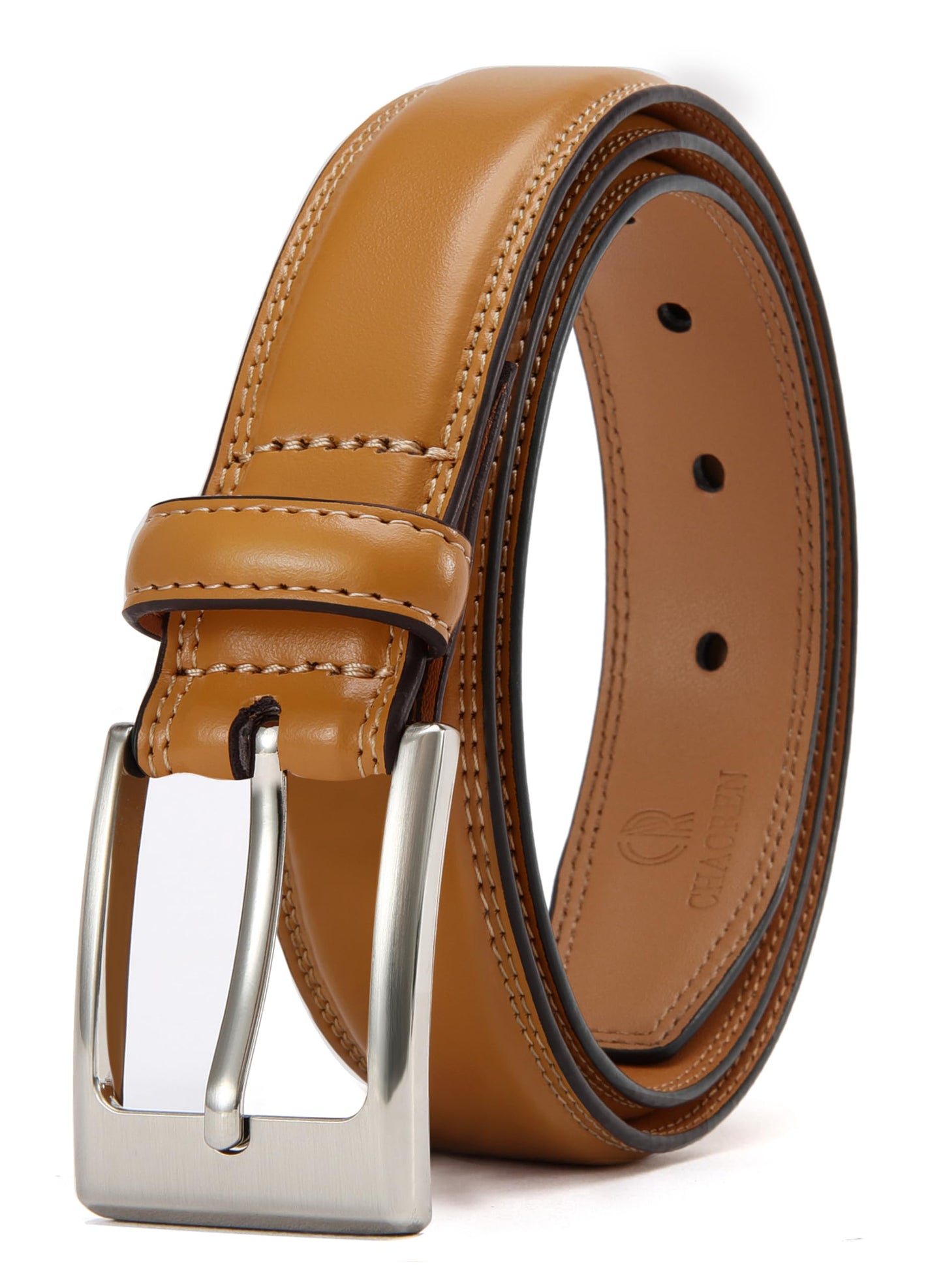 HOTCHAOREN Mens Belts Leather Gift for Men - Ideal Match for Mens Dress Shoes