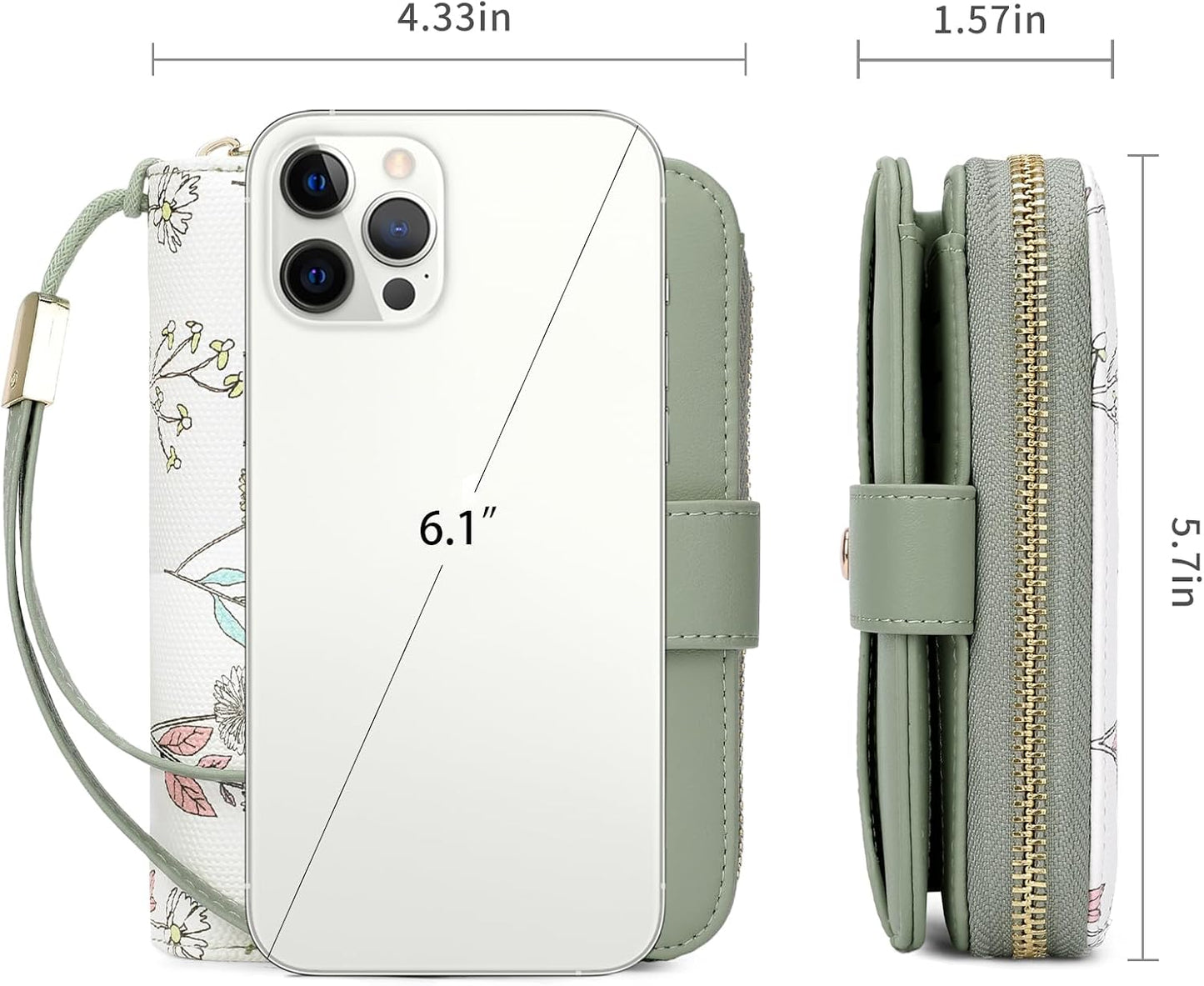 HOTSENDEFN Leather Credit Card Holder RFID Blocking Wallet for Women Large Capacity Card Case Organizer Wristlet with 35 Slots