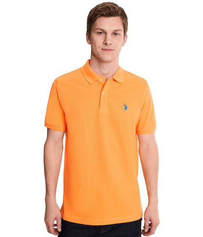 HOTU.S. Polo Assn. Men's Classic Polo Shirt, Two-Button Closure Pique Polo Shirt, Summer Fashion Golf Shirt | Two-Button Closure Pique Polo Shirt, Summer Fashion Golf Shirt