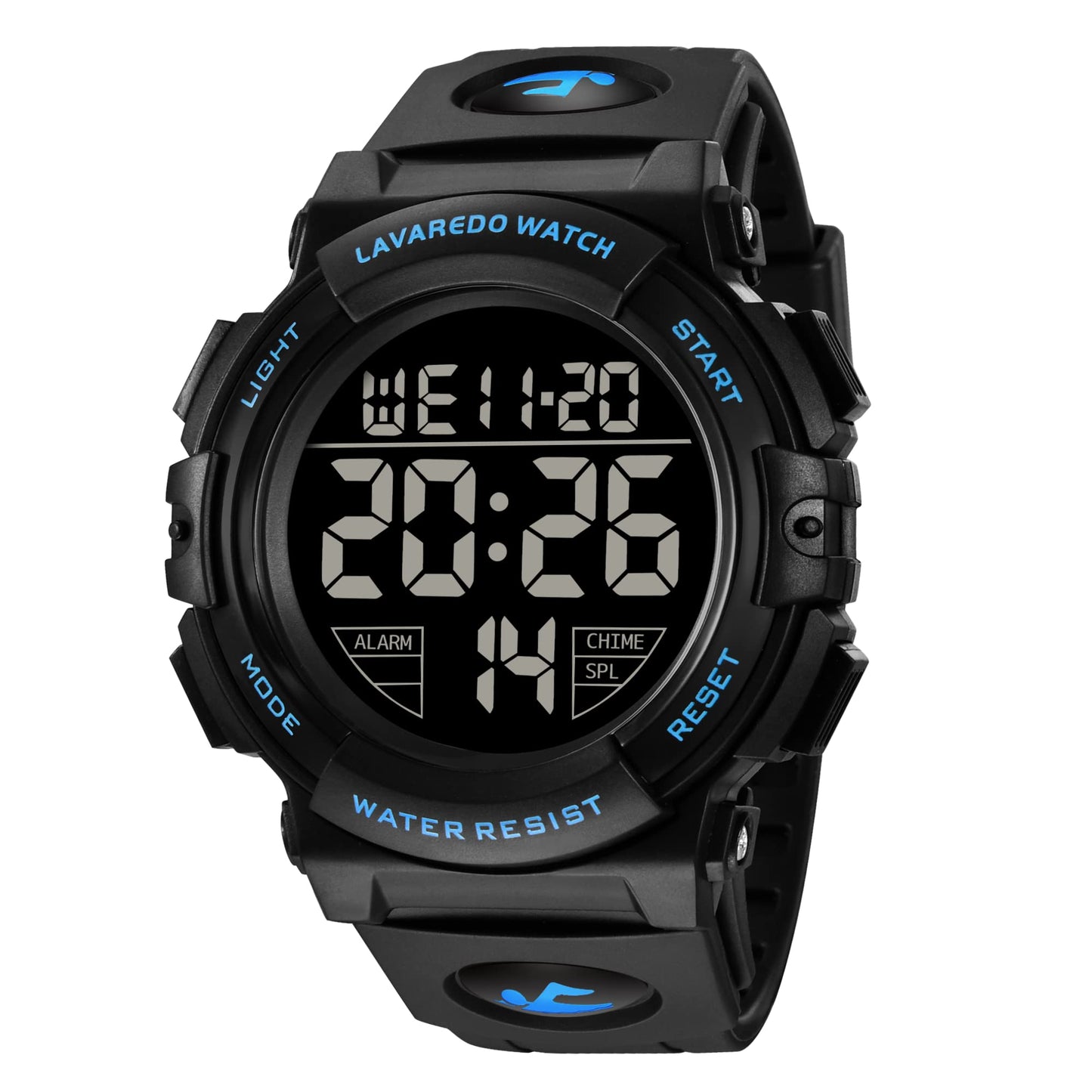 HOTL LAVAREDO Mens Digital Watch Sports Military Watches Waterproof Outdoor Chronograph Wrist Watches for Men with LED Back Ligh/Alarm/Date