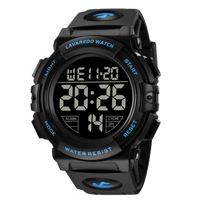 HOTL LAVAREDO Mens Digital Watch Sports Military Watches Waterproof Outdoor Chronograph Wrist Watches for Men with LED Back Ligh/Alarm/Date
