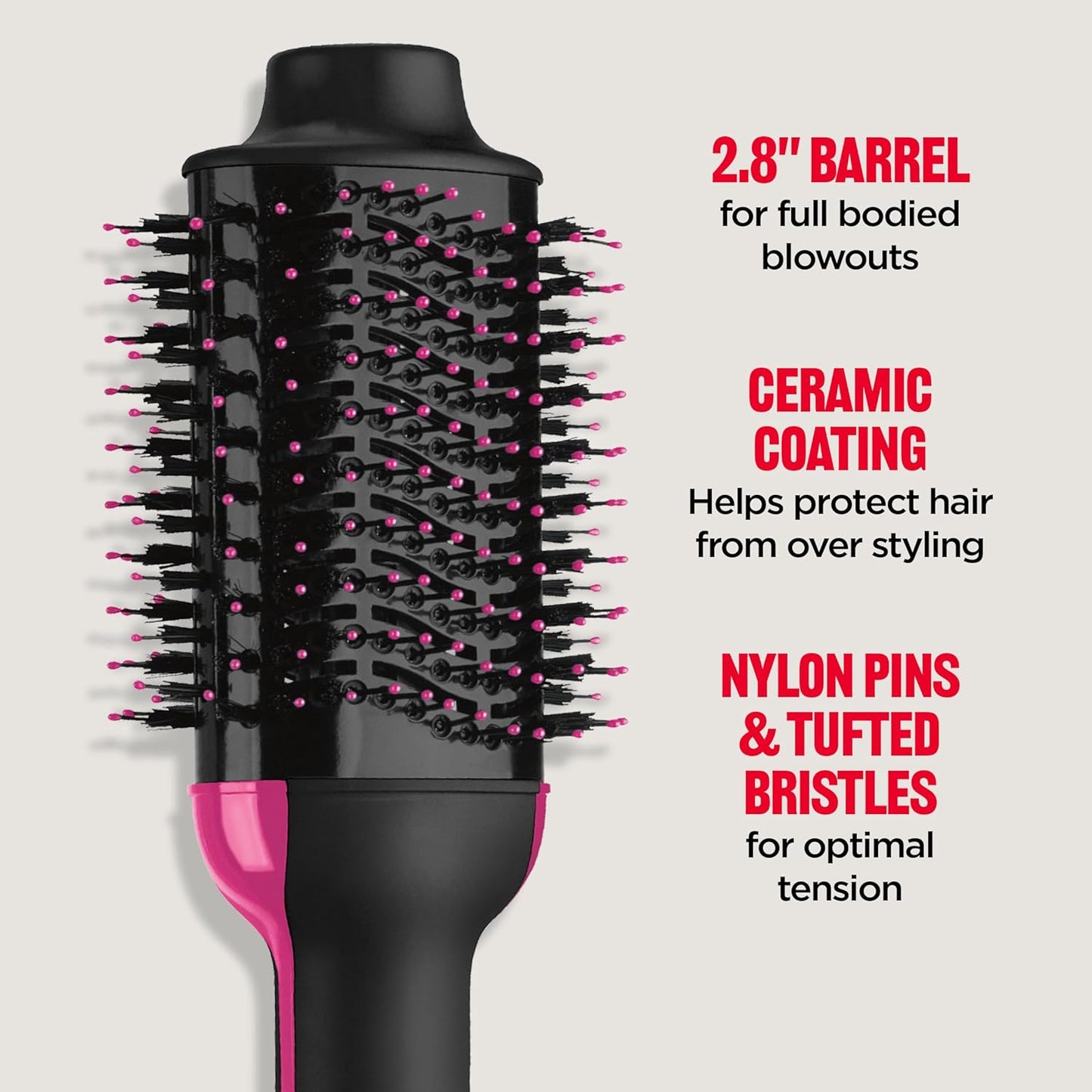 HOTREVLON One-Step Volumizer Hair Dryer and Styler – Easy Salon-Style Blowouts – Less Frizz, More Shine, and Reduced Heat Damage, for All Hair Types and Lengths (Black)