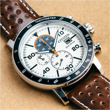HOTCitizen Men's Eco-Drive Weekender Brycen Chronograph Watch in Stainless Steel