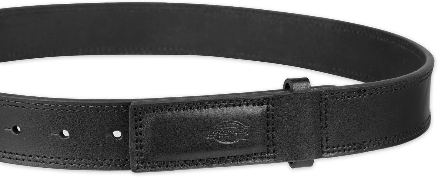 HOTDickies Men's Dickies Unisex Leather Mechanic No-Scratch Work Belt - Buckleless, Snap-On Belt