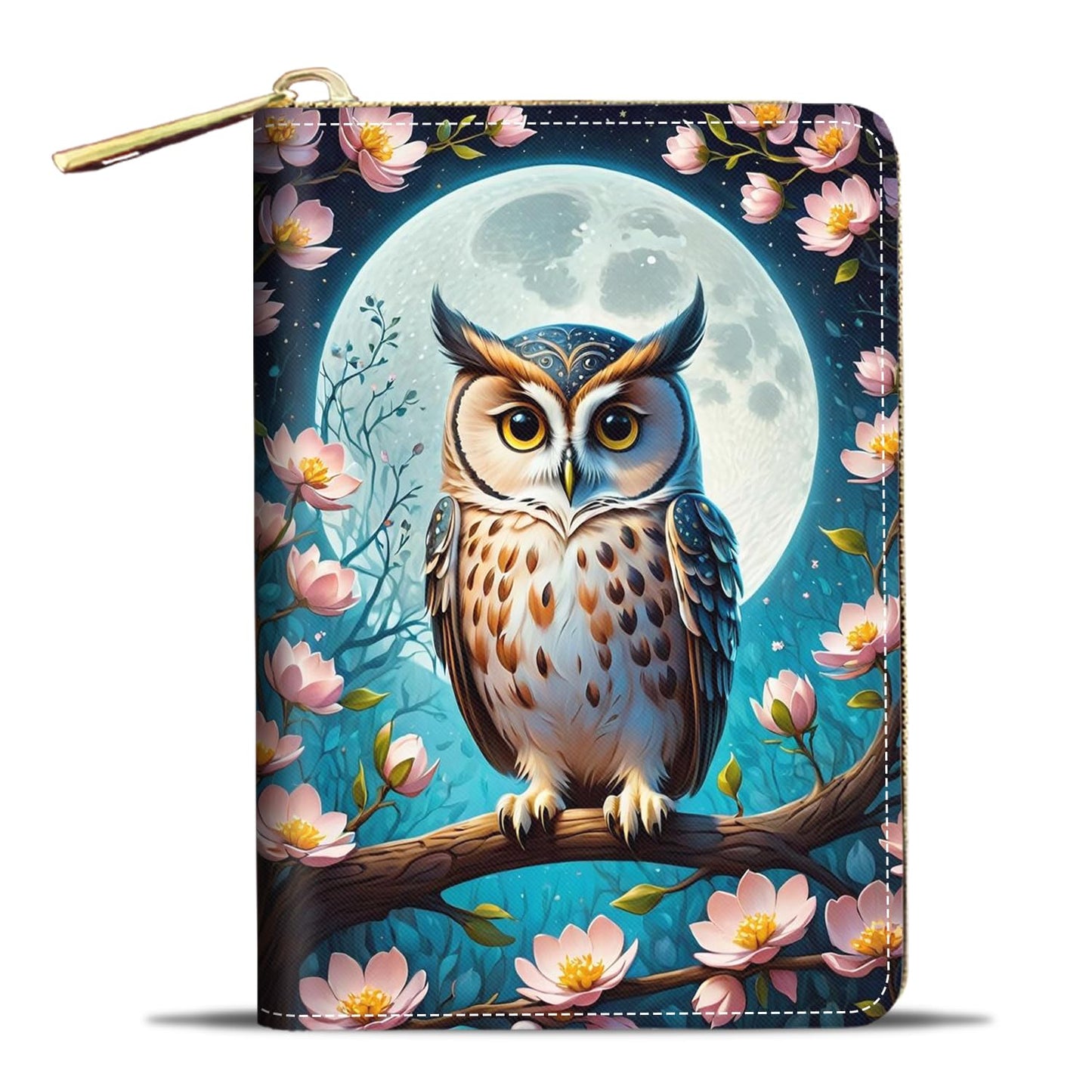 HOTCredit Card Holder Wallets for Women, Small RFID Wallet Slim Leather Card Organizer Case with Zipper, Retro Music Cassette