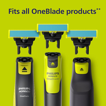 HOTPhilips Norelco OneBlade Anti Friction Blade, Genuine Replacement Blade for OneBlade Electric Shaver and Trimmer, Durable Stainless Steel, Trim, Edge and Shave, 2 Pack, QP225/80