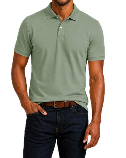 HOTGap Men's Stretch Pique Polo Shirt