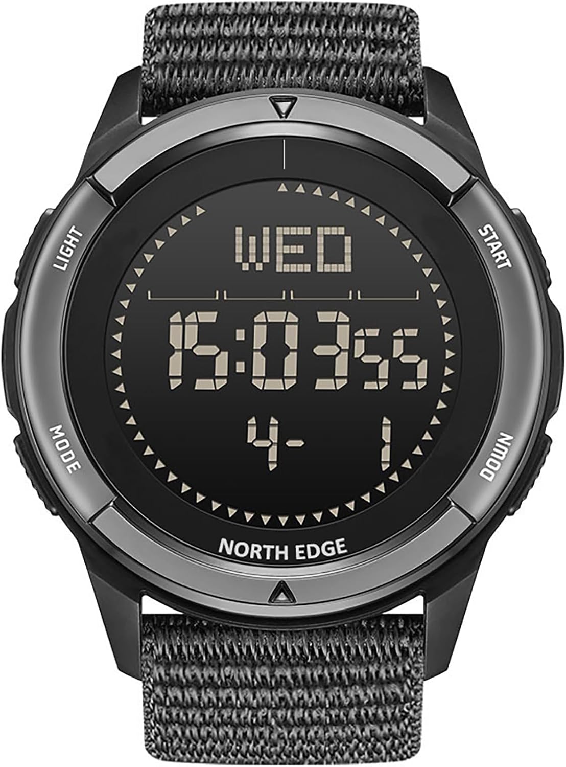 HOTNORTH EDGE ALPS Outdoor Digital Watch for Men | No app or charging, compass, step tracking and 50M water resistance