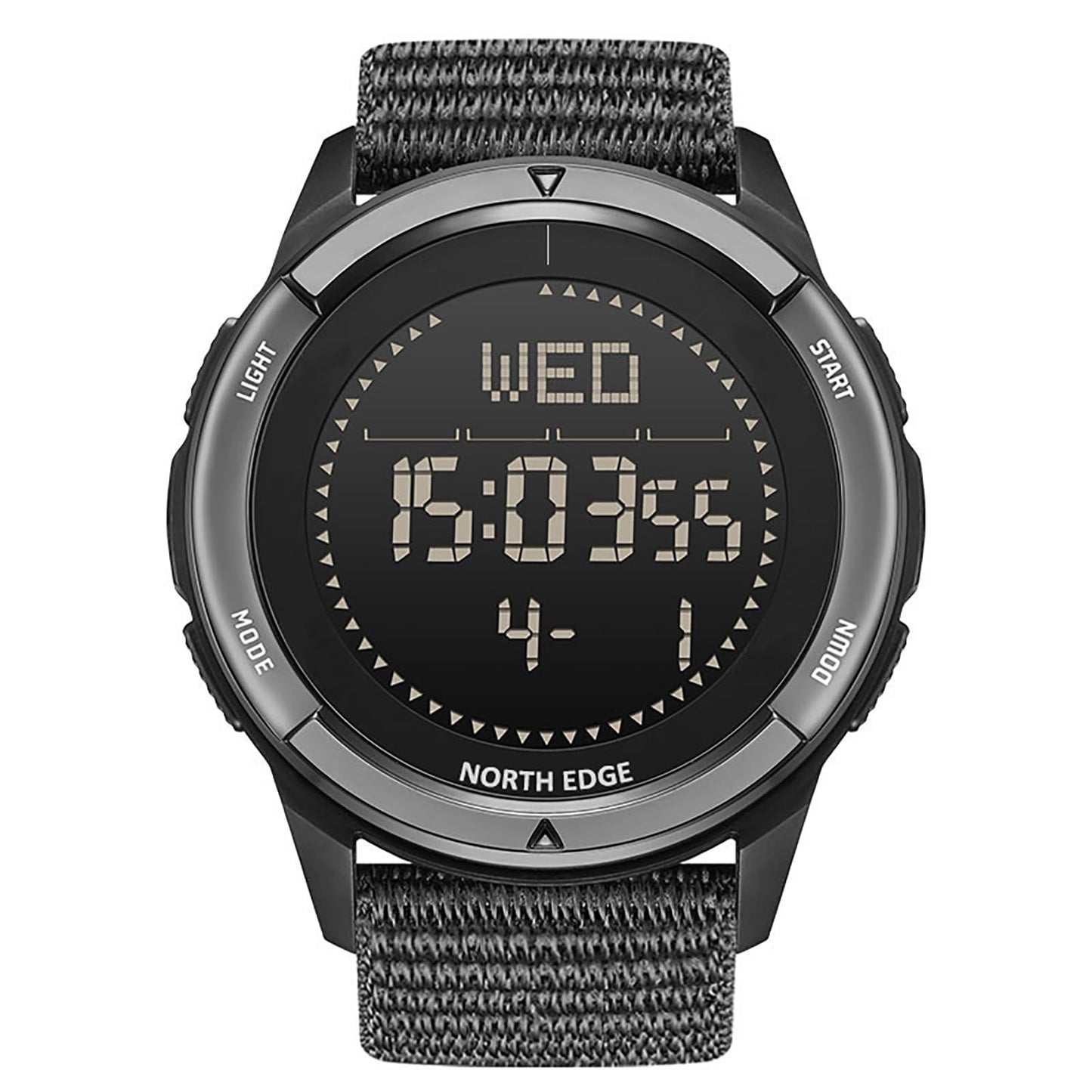 HOTNORTH EDGE ALPS Outdoor Digital Watch for Men | No app or charging, compass, step tracking and 50M water resistance