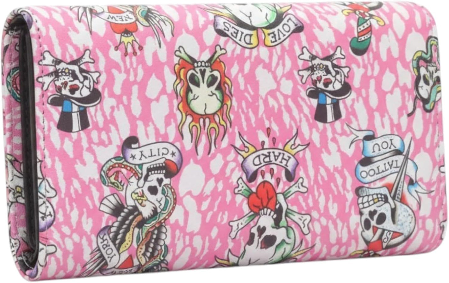 HOTED HARDY Women's Trifold Wallet with Multicompartment Storage EHW193 (Pink/White)