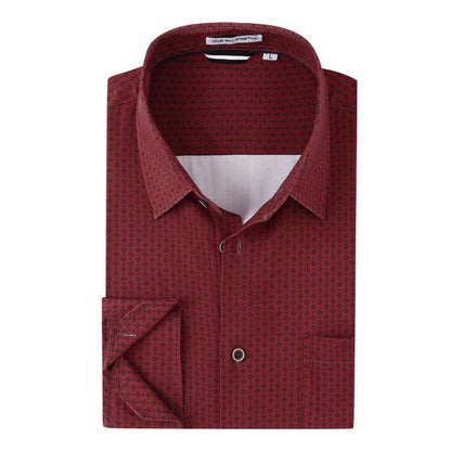 HOTAlex Vando Mens Printed Dress Shirts Regular Fit Casual Button Down Shirt | Wrinkle resistant, Machine washable, Contrast on inner collar & cuff, True-to-size cut, Business & Daily, Easy outfit pairing