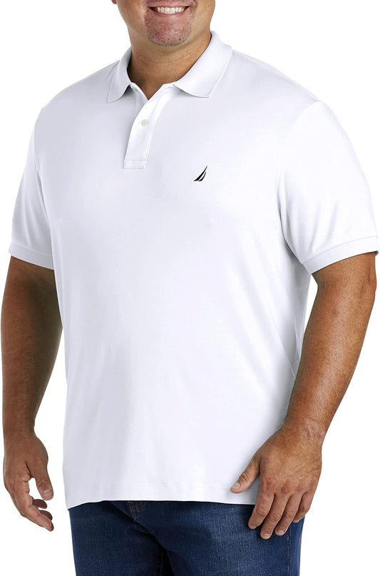 HOTNautica Men's Classic Fit Short Sleeve Dual Tipped Collar Polo Shirt