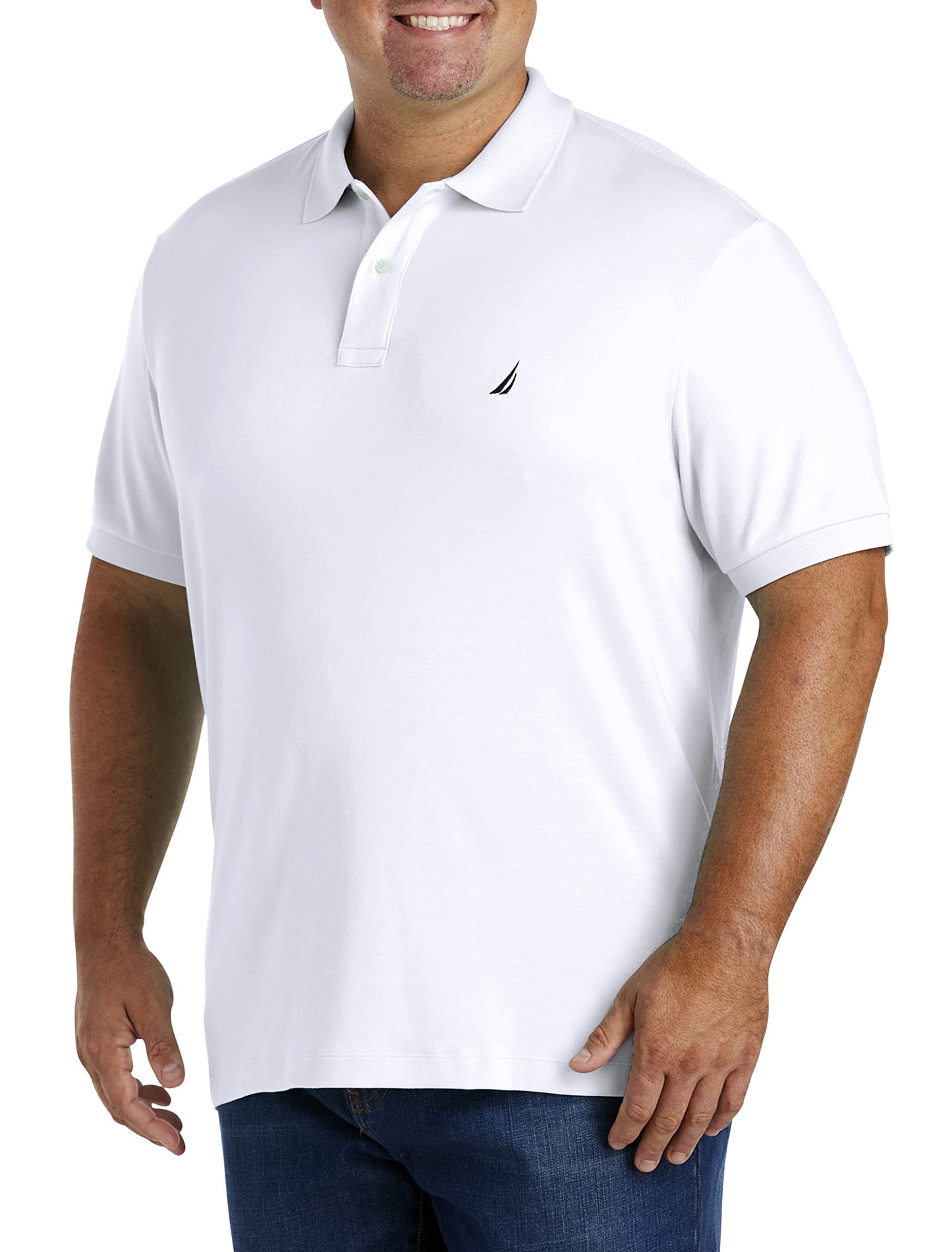 HOTNautica Men's Classic Fit Short Sleeve Dual Tipped Collar Polo Shirt