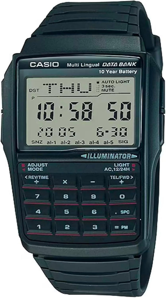HOTCasio Men's Vintage DBC32-1A Data Bank White Digital Watch