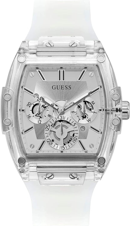 HOTGuess Men's GW0G Series| Analog Trend Watch| Polycarbonate Case| Silicone Bracelet | 50M Water Resistance