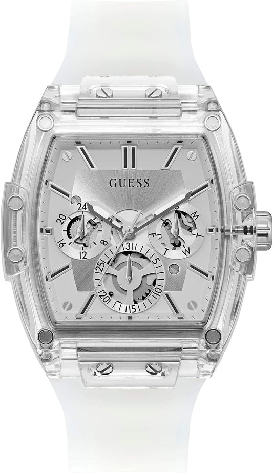 HOTGuess Men's GW0G Series| Analog Trend Watch| Polycarbonate Case| Silicone Bracelet | 50M Water Resistance
