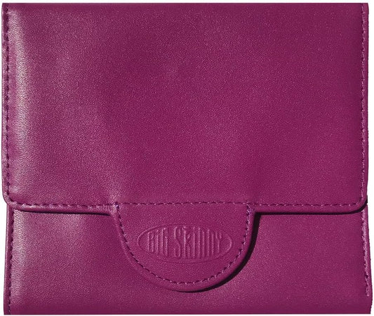 HOTBig Skinny Women's Trixie Leather Tri-Fold Slim Wallet, Holds Up to 30 Cards
