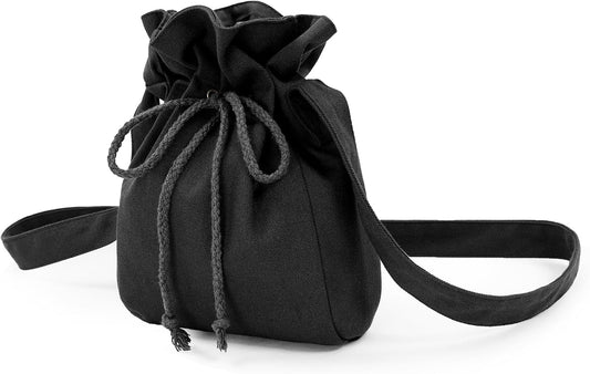 HOTPROCOS Medieval Bag Canvas Renaissance Drawstring Shoulder Bag Coin Purse Costume Accessories for Festival LARP