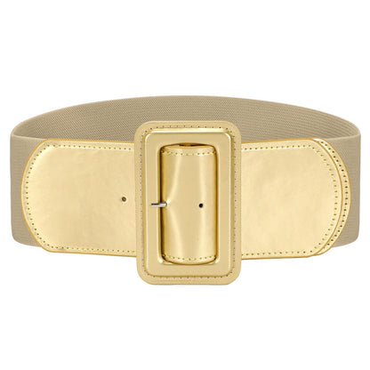 HOTVONMELLI Stretchy Wide Women Belts Elastic Vintage Belts for Women Fashion Ladies Waist Belt for Dress