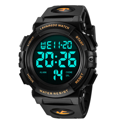 HOTL LAVAREDO Mens Digital Watch Sports Military Watches Waterproof Outdoor Chronograph Wrist Watches for Men with LED Back Ligh/Alarm/Date