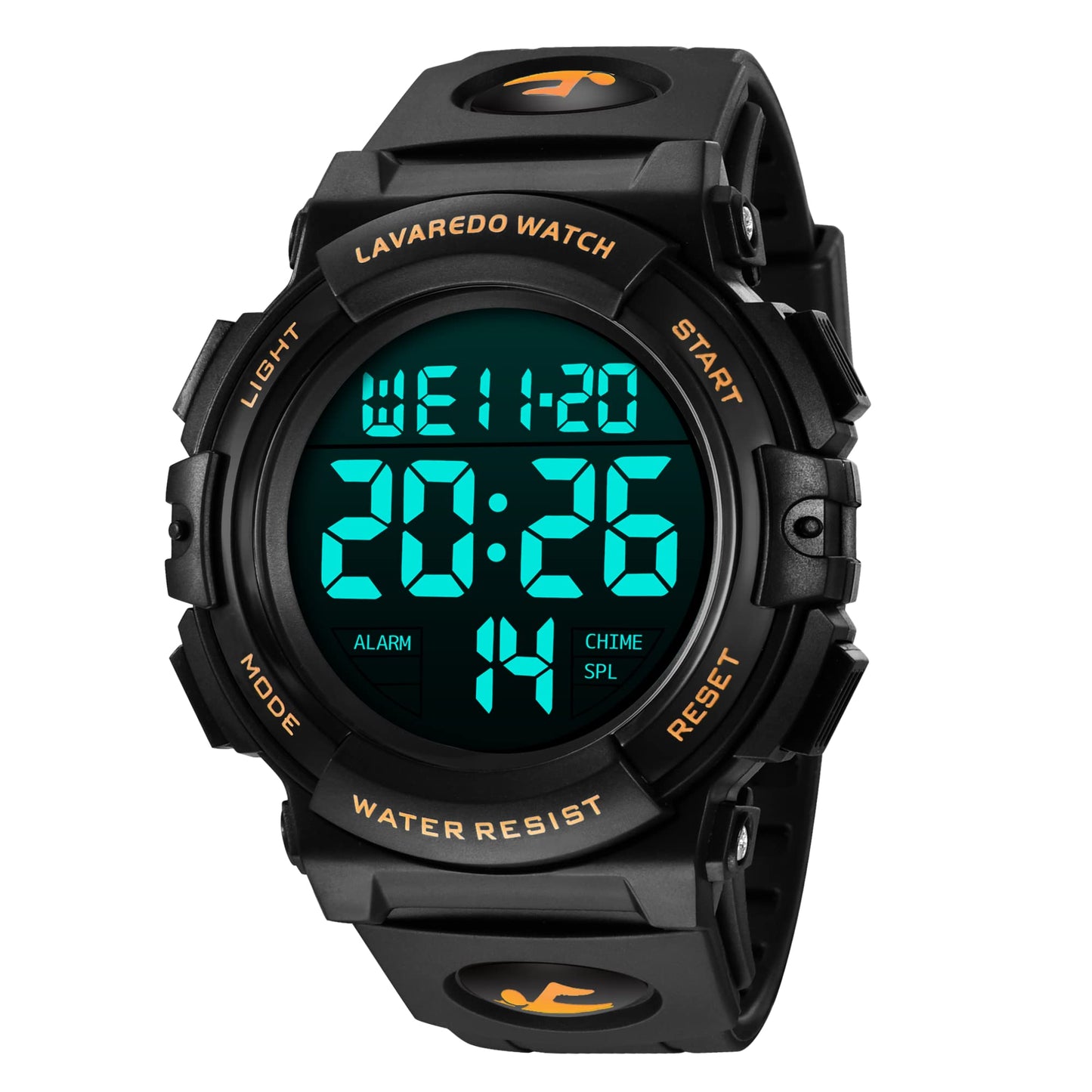 HOTL LAVAREDO Mens Digital Watch Sports Military Watches Waterproof Outdoor Chronograph Wrist Watches for Men with LED Back Ligh/Alarm/Date