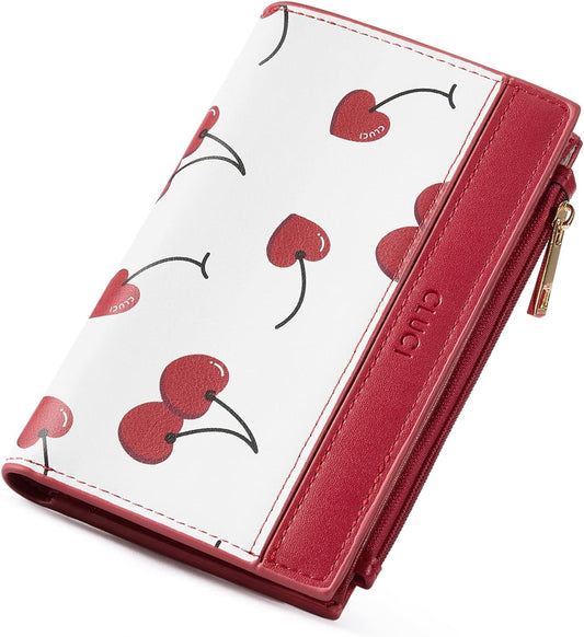 HOTCLUCI Cherry Wallet for Women Bundles with Wallet for Women