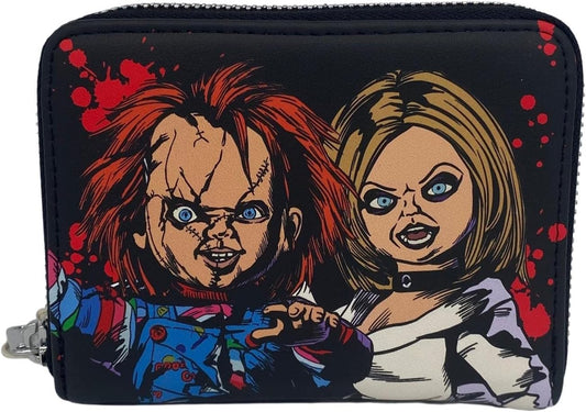 HOTLoungefly Universal Bride of Chucky Happy Couple Tiffany Zip-Around Wallet