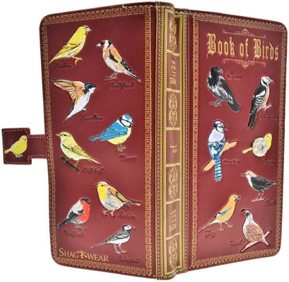 HOTShag Wear Book of Birds Large Women’s Wallet Red 7"