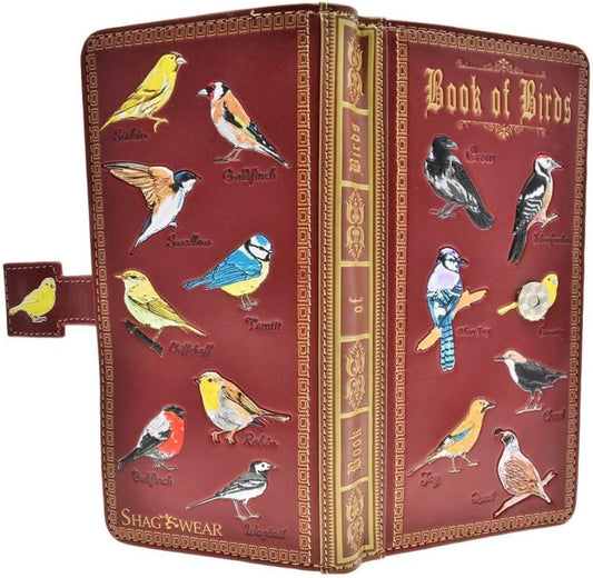 HOTShag Wear Book of Birds Large Women’s Wallet Red 7"