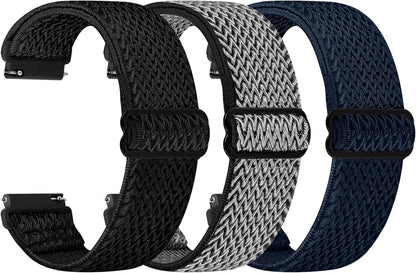 HOTTumpCez Quick Release Watch Band - Choice of Width -18mm 19mm 20mm 22mm 24mm Watch Bands, Solo Loop Adjustable Elastic Nylon Watch Straps Replacement Wristband for Men Women