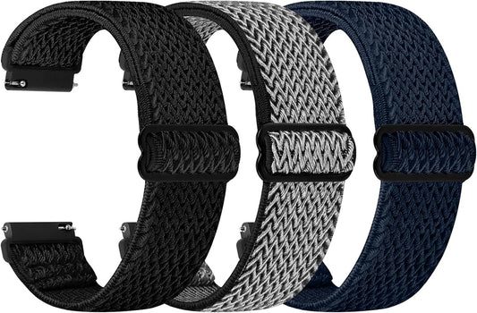 HOTTumpCez Quick Release Watch Band - Choice of Width -18mm 19mm 20mm 22mm 24mm Watch Bands, Solo Loop Adjustable Elastic Nylon Watch Straps Replacement Wristband for Men Women