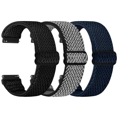 HOTTumpCez Quick Release Watch Band - Choice of Width -18mm 19mm 20mm 22mm 24mm Watch Bands, Solo Loop Adjustable Elastic Nylon Watch Straps Replacement Wristband for Men Women