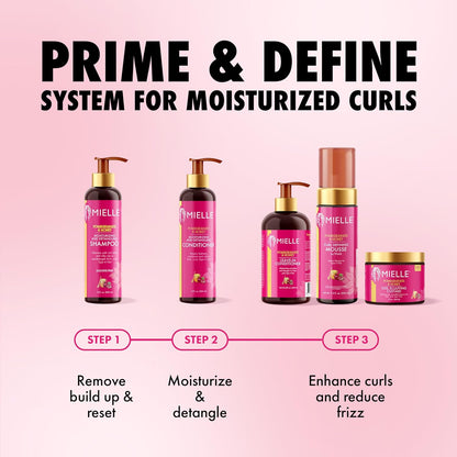 HOTMielle Organics Pomegranate & Honey Leave-In Conditioner for Curly Hair - Moisturizing Detangler & Curly Hair Treatment to Help Repair Damage, Prevent Frizz & Improve Shine, 12 Fl Oz