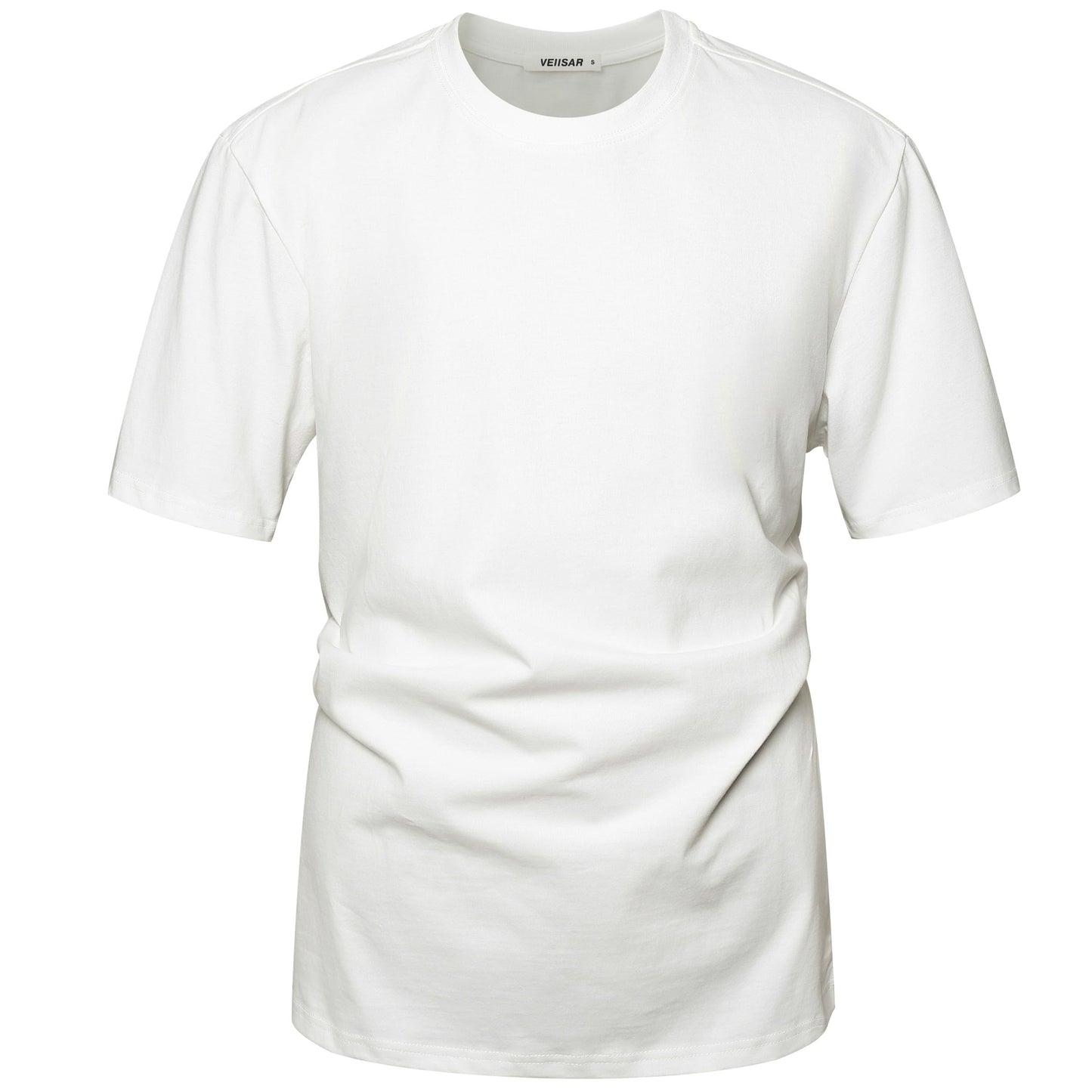 HOTVEIISAR Men's Heavy Weight Crew Neck T-Shirt Mens Premium Cotton Tee - Pre Shrunk S-3XL