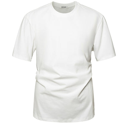 HOTVEIISAR Men's Heavy Weight Crew Neck T-Shirt Mens Premium Cotton Tee - Pre Shrunk S-3XL