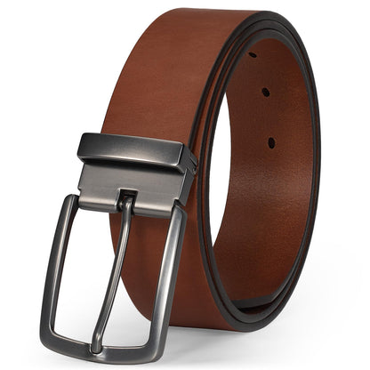 HOTThicken Full Grain Leather Mens Belt Heavy Duty Mens Work Belt Mens Belt High Hardness Buckle Packed In Gift Box