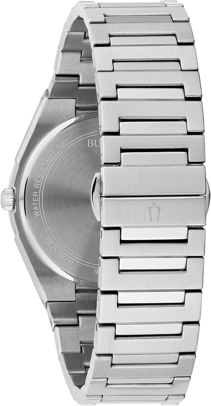 HOTBulova Mens Dress Classic Quartz Two Tone Stainless Steel Watch, Patterned Dial, 39mm