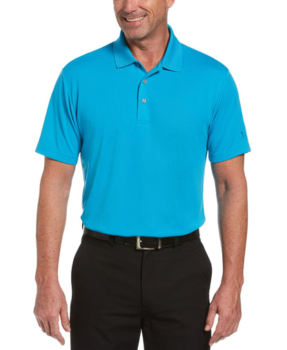 HOTPGA Tour Men's Airflux Solid Mesh Short Sleeve Classic Golf Polo Shirt