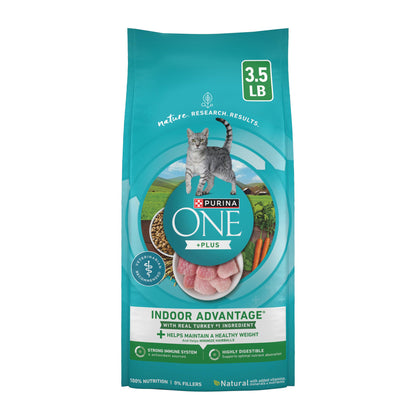 HOTPurina ONE Natural, Low Fat, Weight Control, Indoor Dry Cat Food, +Plus Indoor Advantage - 16 lb. Bag