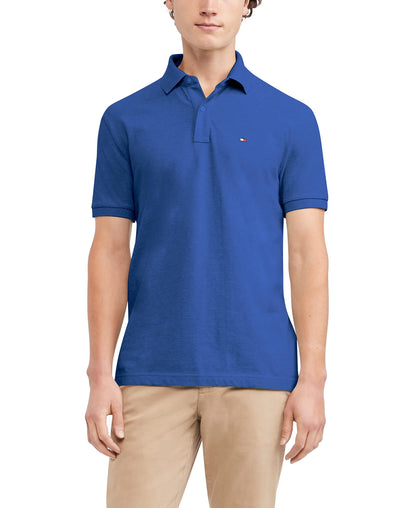 HOTTommy Hilfiger Mens Short Sleeve Cotton Pique Polo Shirt in Regular Fit