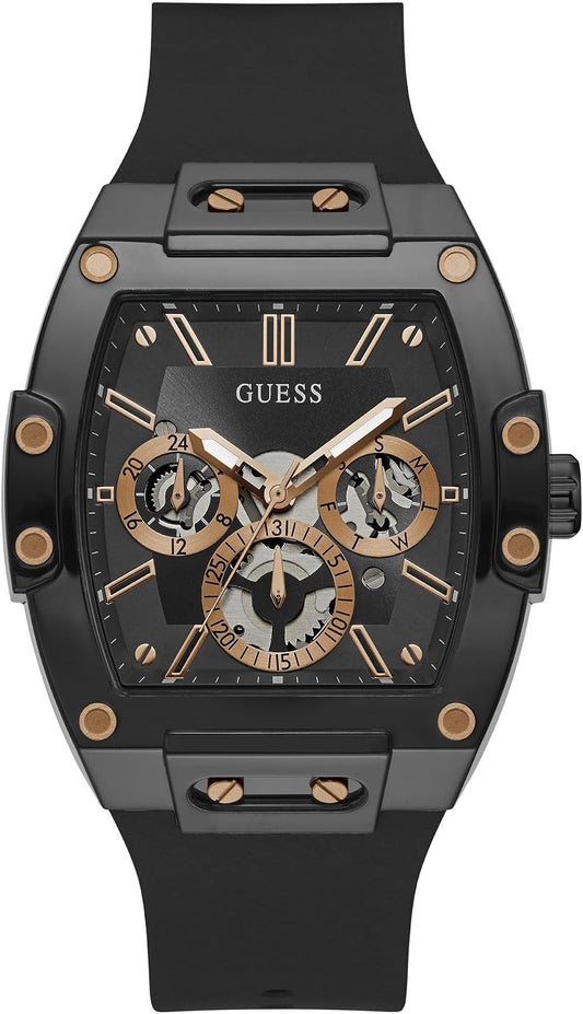 HOTGuess Men's GW0G Series| Analog Trend Watch| Polycarbonate Case| Silicone Bracelet | 50M Water Resistance