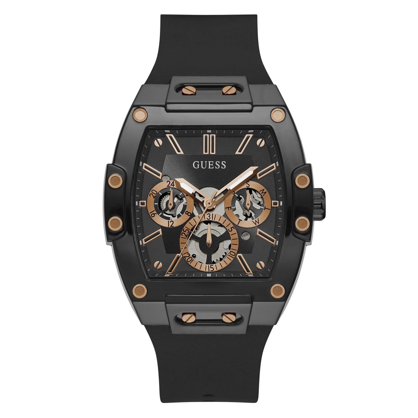 HOTGuess Men's GW0G Series| Analog Trend Watch| Polycarbonate Case| Silicone Bracelet | 50M Water Resistance