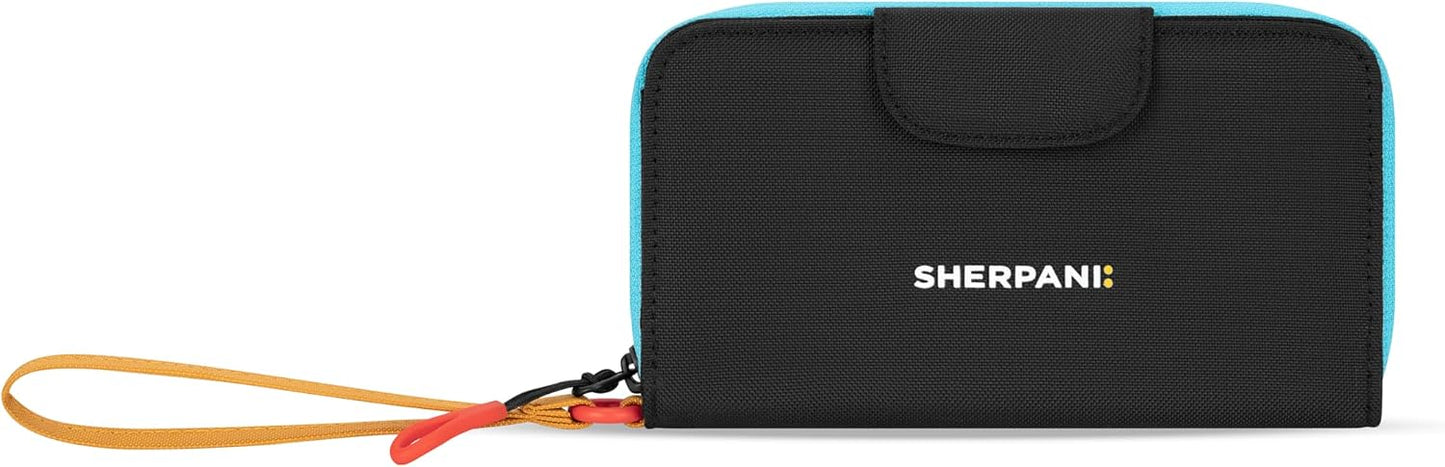 HOTSherpani Tulum, Nylon Zip Around Wallet, Wristlet, Purse with Card Holder Organizer for Women | Lightweight Wallet with Clear ID Window, Small Pouch, Card Cash Holder Organizer, RFID Protection, Clutch for Travel Gift