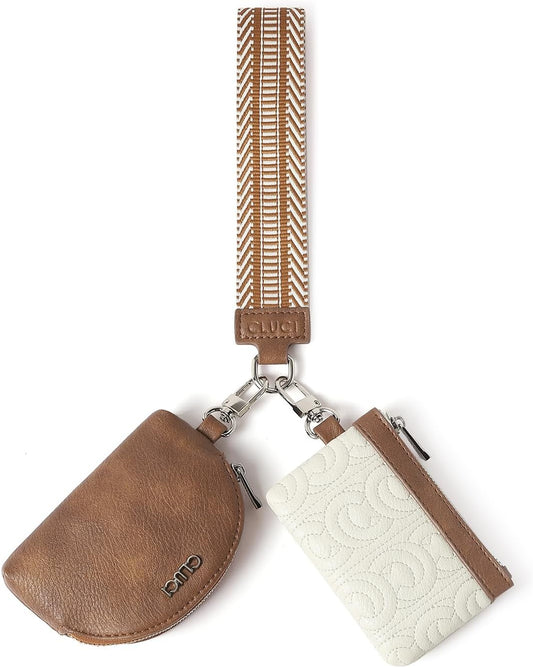HOTCLUCI Clear Bag for Stadium Events Bundles with Keychain Wallet for Women
