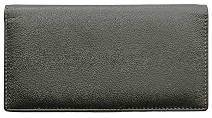 HOTRFID Leather Checkbook Cover With Credit Card Slots and Pen Holder